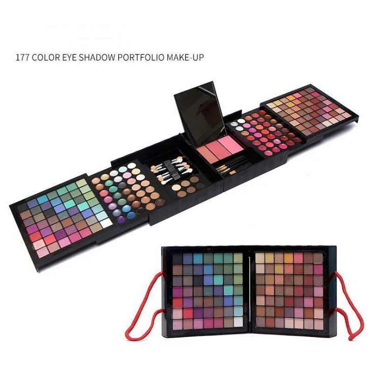 177-Color Eye Shadow & Bronzing Plate Makeup Set, Black 177-Color Eye Shadow & Bronzing Plate Makeup Set, Black