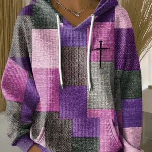 3 D Printed Animal Print Hoodie for Women, Loose Fit