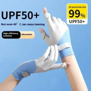 UV Protection Ice Silk Sun Gloves with Touchscreen, Grip