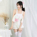 795ca697-8e1d-47d7-b3de-fe7e4c3982dd.jpg Soft Plush Bunny Roleplay Bodysuit Pyjamas for Women - One Size