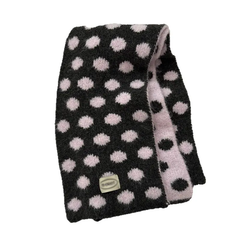 Polka-Dot Scarf for Women with Contrast Wrap Style Polka-Dot Scarf for Women with Contrast Wrap Style
