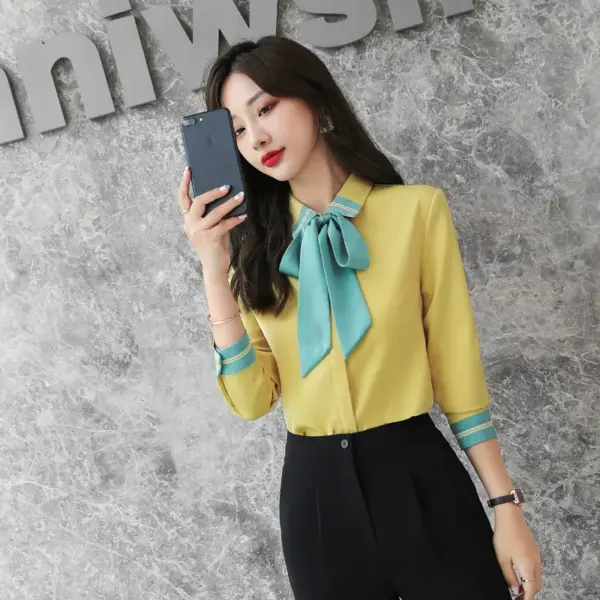 Tooling Fashion Slim Temperament Formal OL Professional Ladies Shirt Tooling Fashion Slim Temperament Formal OL Professional Ladies Shirt