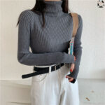 Women's Fashion Turtleneck Slim-Fit Knitted Sweater