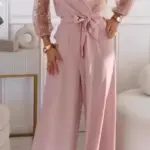 7b18f383-46fb-4d01-8edd-0a1d2ea1fbce.webp Sequined Top Wide Leg Pants Casual Suit Women