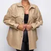 Street-Ready Loose Fit Women’s Motorcycle Leather Jacket