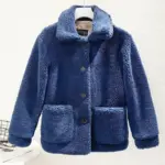 Warm Lambswool Short Coat for Women - Ultra-Short 40 cm