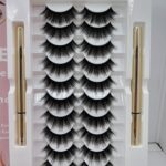 Waterproof Non-Bleaching Magnetic False Eyelashes Set - 10 Pairs