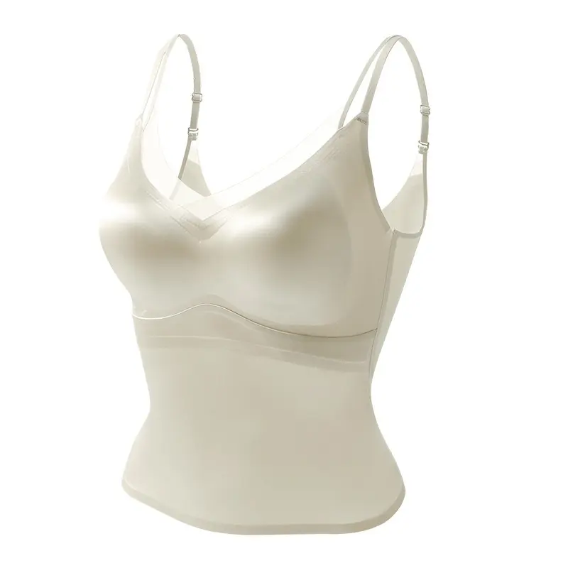 Breathable Cross-Strap Nylon Mesh Vest Slip for Women