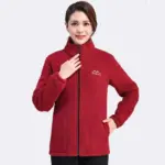 Women's Thickened Zip-up Stand-collar Loose Sports Jacket
