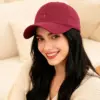 Solid-color Embroidered Smiling Face Baseball Cap For Daily Commuting, Sun Protection While Traveling, And Photography Purposes. Solid-color Embroidered Smiling Face Baseball Cap For Daily Commuting, Sun Protection While Traveling, And Photography Purposes.