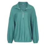 806a5c23-75df-4918-bfeb-c257ef0c50a7.webp Loose Fit V-Neck Pullover Sweatshirt for Women - Solid Color