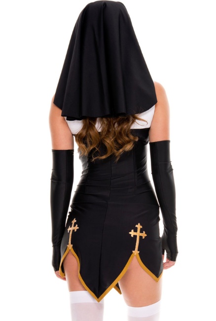 Comfort-Ready Women’s Jesus Christ Costume in White & Black Cotton Blend
