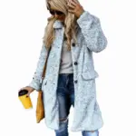 Women's Sheepskin-Like Woolen Coat