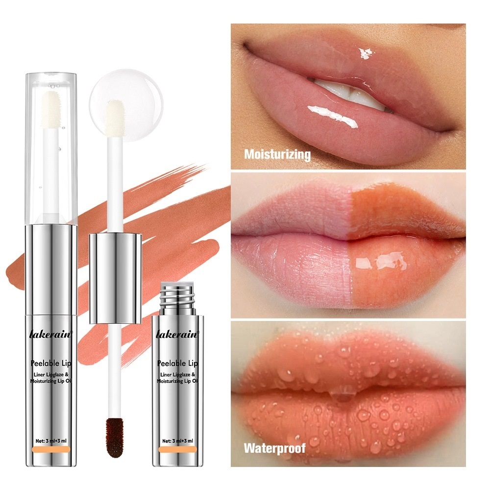 Moisturizing 2-in-1 Peel-Off Lip Gloss for Long Wear (3+3 ml)