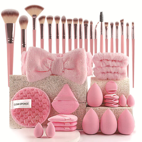 Hydrophilic Non-Latex 40-Piece Makeup Tool Set for Face Wash Hydrophilic Non-Latex 40-Piece Makeup Tool Set for Face Wash