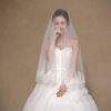 Lace White Bride Veil for Wedding, Ready to Ship