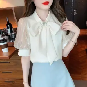 Lightweight Chiffon Princess Sleeve Blouse for Women