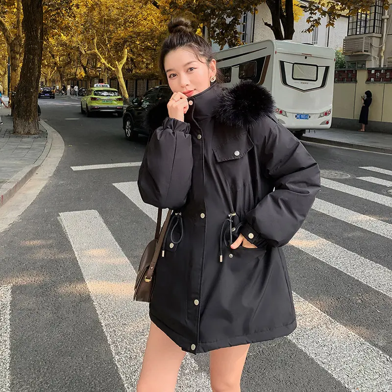 Warmest Womens Padded Coat with Cotton-Down Mix, Mid-Length Warmest Womens Padded Coat with Cotton-Down Mix, Mid-Length