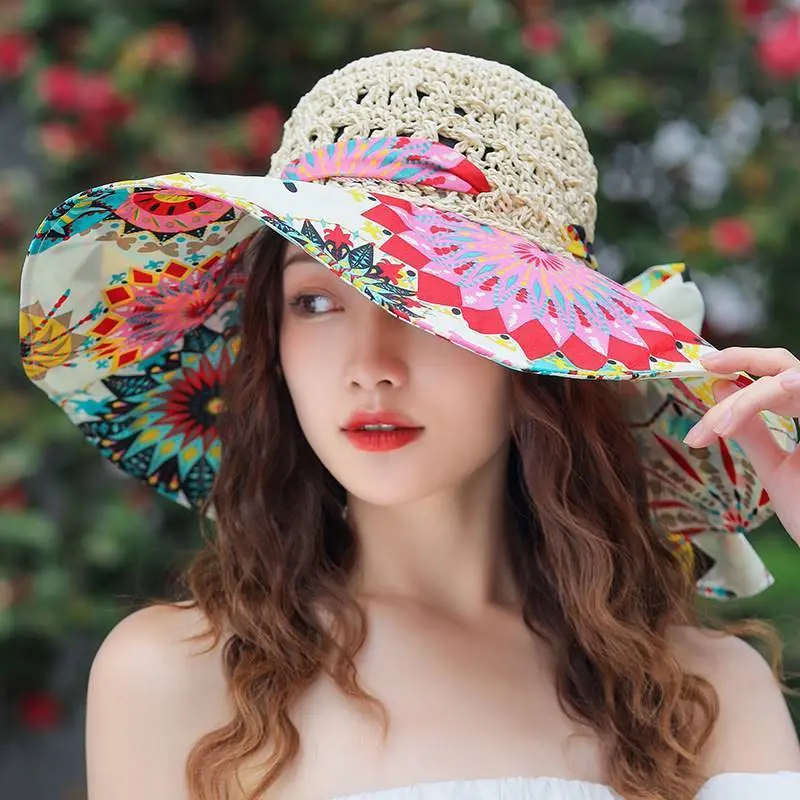 Summer Beach Sun Hat Beach Green Straw Hat For Women Summer Beach Sun Hat Beach Green Straw Hat For Women