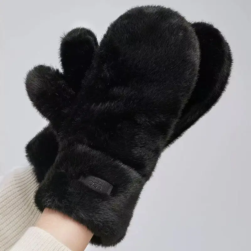 Plush Winter Warmth Fleece-lined Thickened Outdoor Cold-proof Windproof