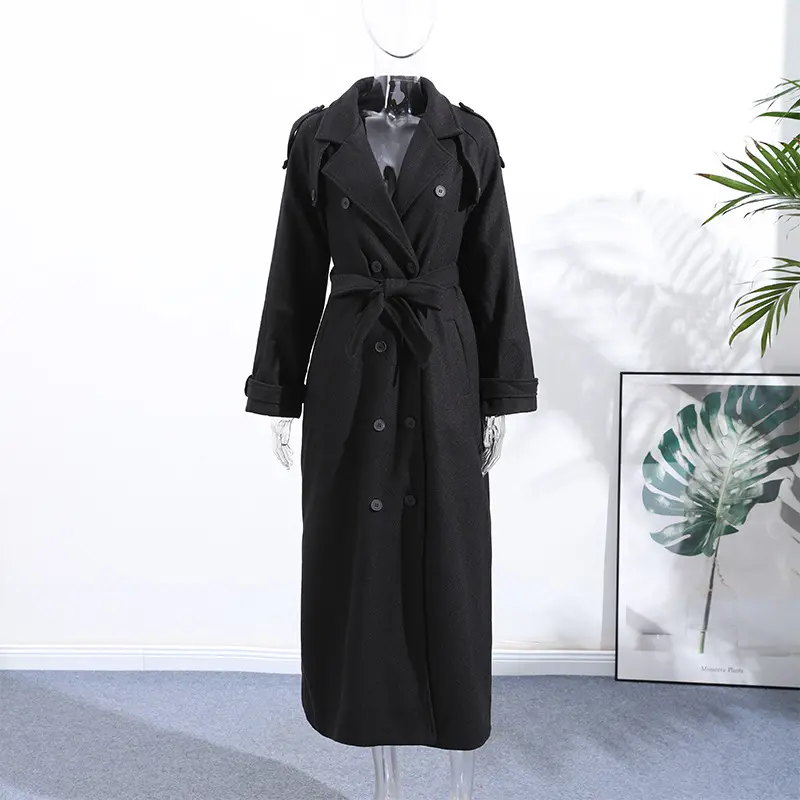 Everyday Warm Wool-Blend Long Coat for Women with Buttons Everyday Warm Wool-Blend Long Coat for Women with Buttons