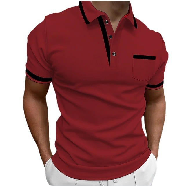 Men’s Printed Short Sleeve Shirt Square Collar Double Buckle Men’s Printed Short Sleeve Shirt Square Collar Double Buckle