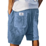 83d44af8-b592-4a23-9faa-0a8ac93a9f53-1.jpg Multi-Pocket Embroidered Men’s Corduroy Shorts - Straight Fit