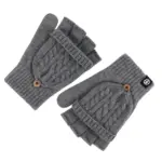 Warmth-Boost Flip-Up Half-Finger Gloves for Women, Winter