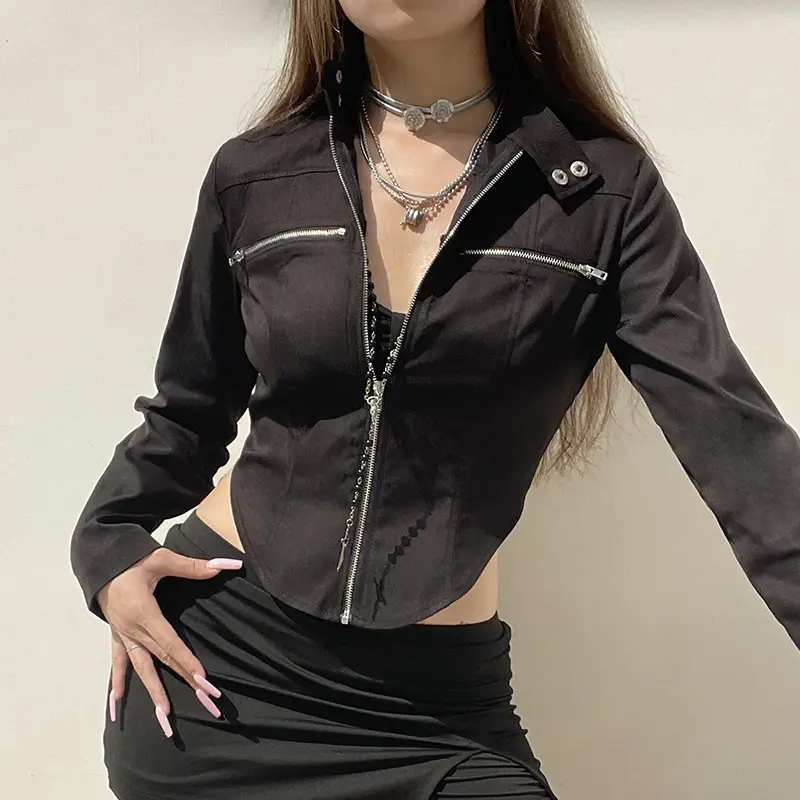 New Stand-up Collar Slim Fit Short Zipper Jacket New Stand-up Collar Slim Fit Short Zipper Jacket