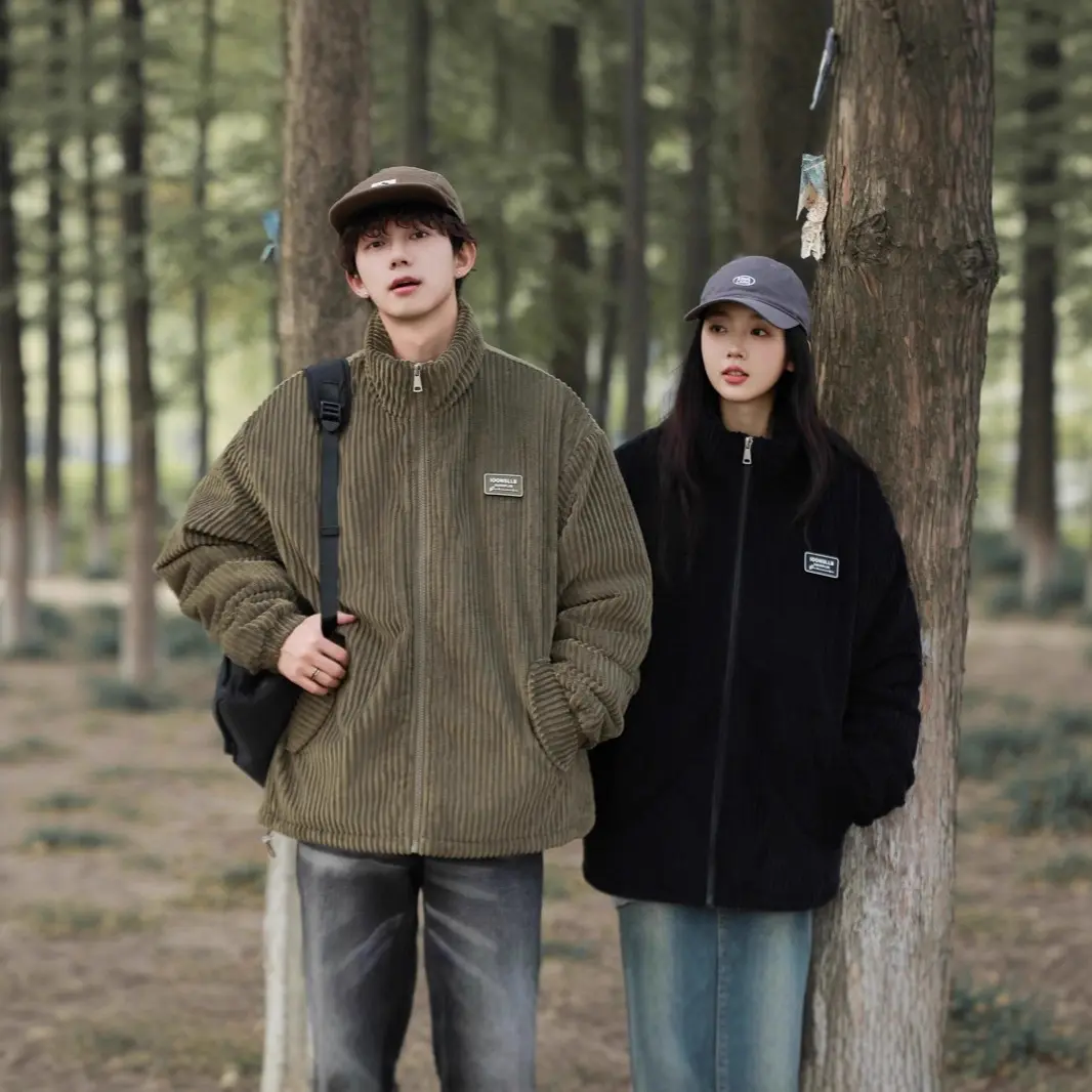 New Winter American-style Corduroy Cotton Coat With A Premium High-end Feel