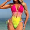 Ruched One-Piece Swimsuit for Women with High Elasticity Ruched One-Piece Swimsuit for Women with High Elasticity