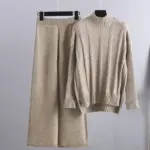 868c43b8-a5b7-4843-acca-dcc2272675b8.webp High-end Mock Neck Sweater Wide-leg Pants Suit Women