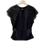 86d49a7f-c074-4ed4-ae95-14ea69e41f6a.webp Simple Lace-spliced Round-neck Short Sleeves