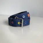 Statement Dopamine Belt for Women, Beaded Asymmetry, Pin Buckle