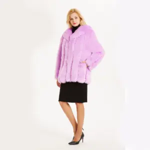 New European And American Stylish Fox-fur Lapel Coat