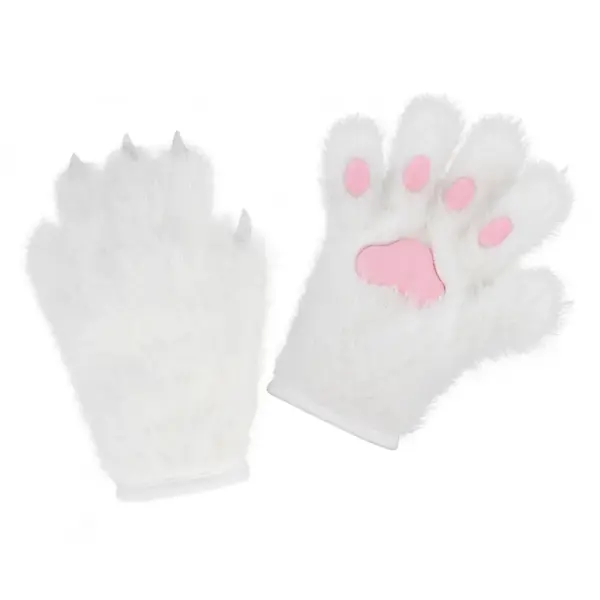Non-Slip Cat Paw Gloves Plush for Cat Palm Props - Winter