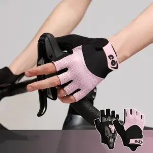 Shock-Absorbing Non-Slip Half Finger Cycling Gloves for MTB