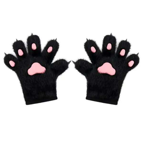 Non-Slip Cat Paw Gloves Plush for Cat Palm Props - Winter