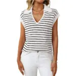 887dc288-14f2-473e-a24b-d8474d63f133-1.webp Women’s V-Neck Striped Knitted Sweater, Pullover Fit