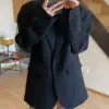 Loose Leisure Slimming Black Blazer For Women