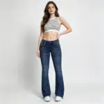 Comfort Stretch Blue Slightly Wide-Leg Women’s Jeans