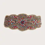 Ethnic Beaded Waist Seal with Hemp Rope, Wide 74 cm