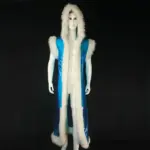 Long Pu Leather Fur Stitching Performance Costume Cosplay Anime