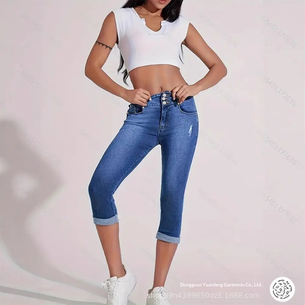 Plus-size Womens Skinny Denim Jeans Plus-size Womens Skinny Denim Jeans