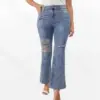 Plus-size Fashionable Casual Ripped Denim Jeans For Women