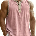 Breathable Pure Cotton Men’s Sleeveless Tank with Sweat Care