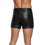 8d0cf2ff-a09c-4ff6-9cea-22666996e132.jpg Fitted Slimming Men’s PU Leather Shorts, High Waist Black