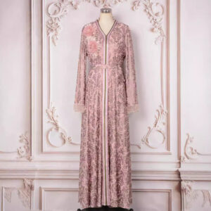 Pink Sequin Flower Long Sleeve Dress for Women