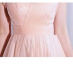 8d61a653-18f2-460a-b26e-589995834dc5.jpg Streamlined Slim Sling Bridesmaid Dress with Mesh Fabric - Pink