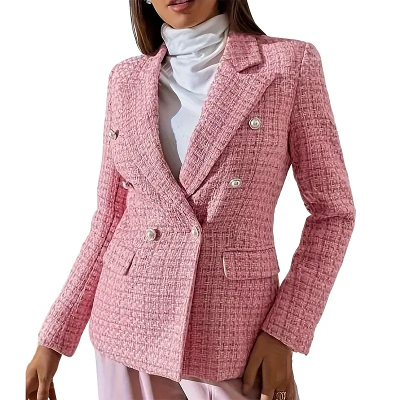 Stylish And Elegant Plaid Tailored Blazer Stylish And Elegant Plaid Tailored Blazer